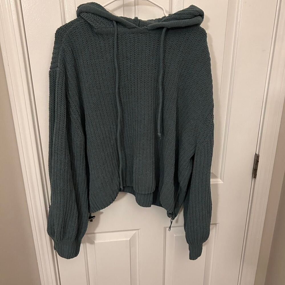 Unbranded Women's Green and Blue Hoodie